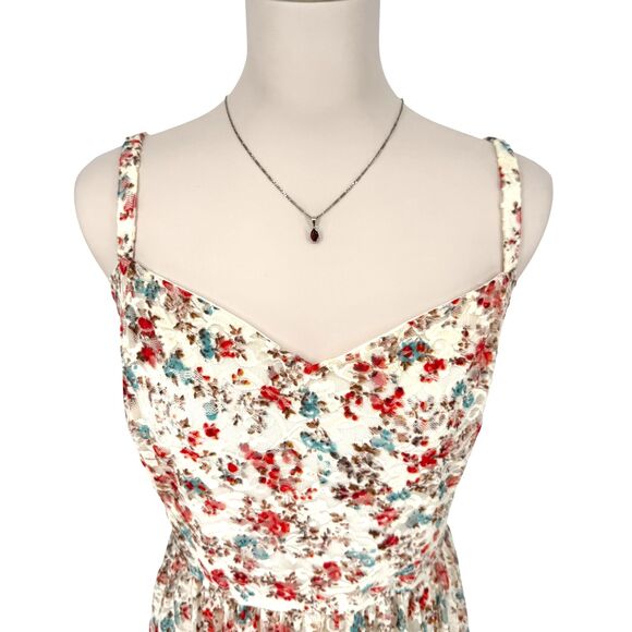 Torrid Lace Dress 3X 22 24 White Floral Overlay Sweetheart Neck Lined Ditsy EUC - Picture 5 of 16